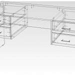 Чертеж Стол офисный СТ 4Т-10 BMS