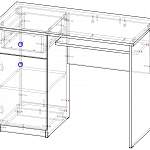 Схема сборки Стол письменный Аватар 120 BMS