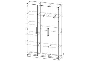 ЭСКИЗ №00000994404  Распашной шкаф Вилета 3  (1500х2500х400)