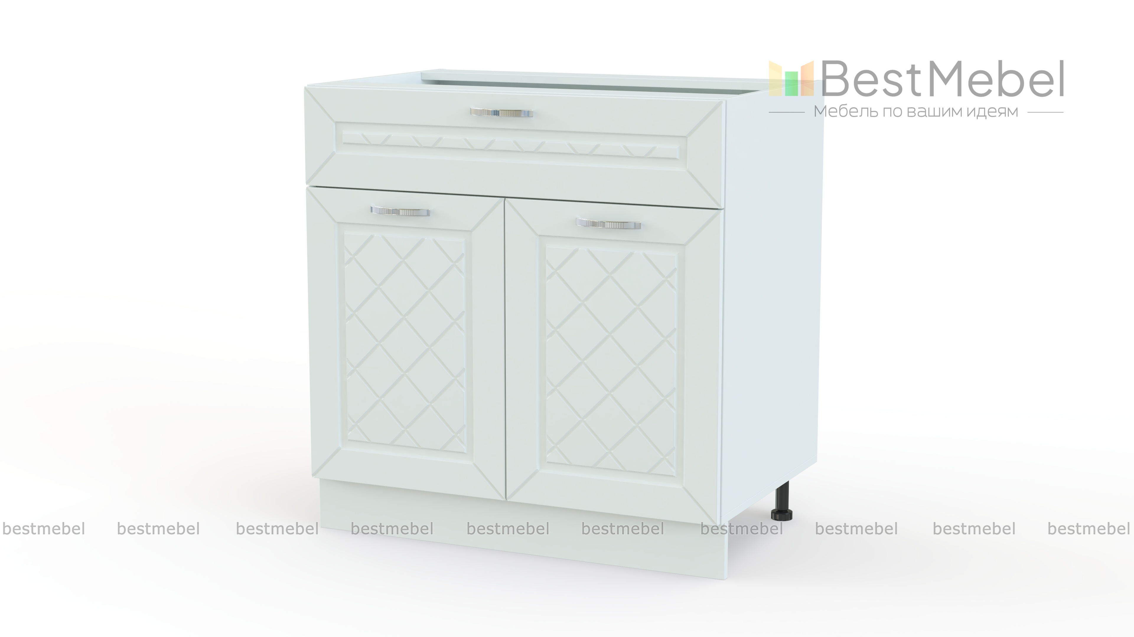 Шкаф нижний 2 двери 1 ящик Агава BMS