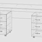 Стол с двумя тумбами Софи BMS