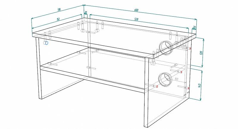 Надстройка на стол (600х300х370)