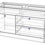 Чертеж Тумба для ванной Долли 7 BMS