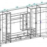 Чертеж Угловая стенка Ангелика 2 BMS