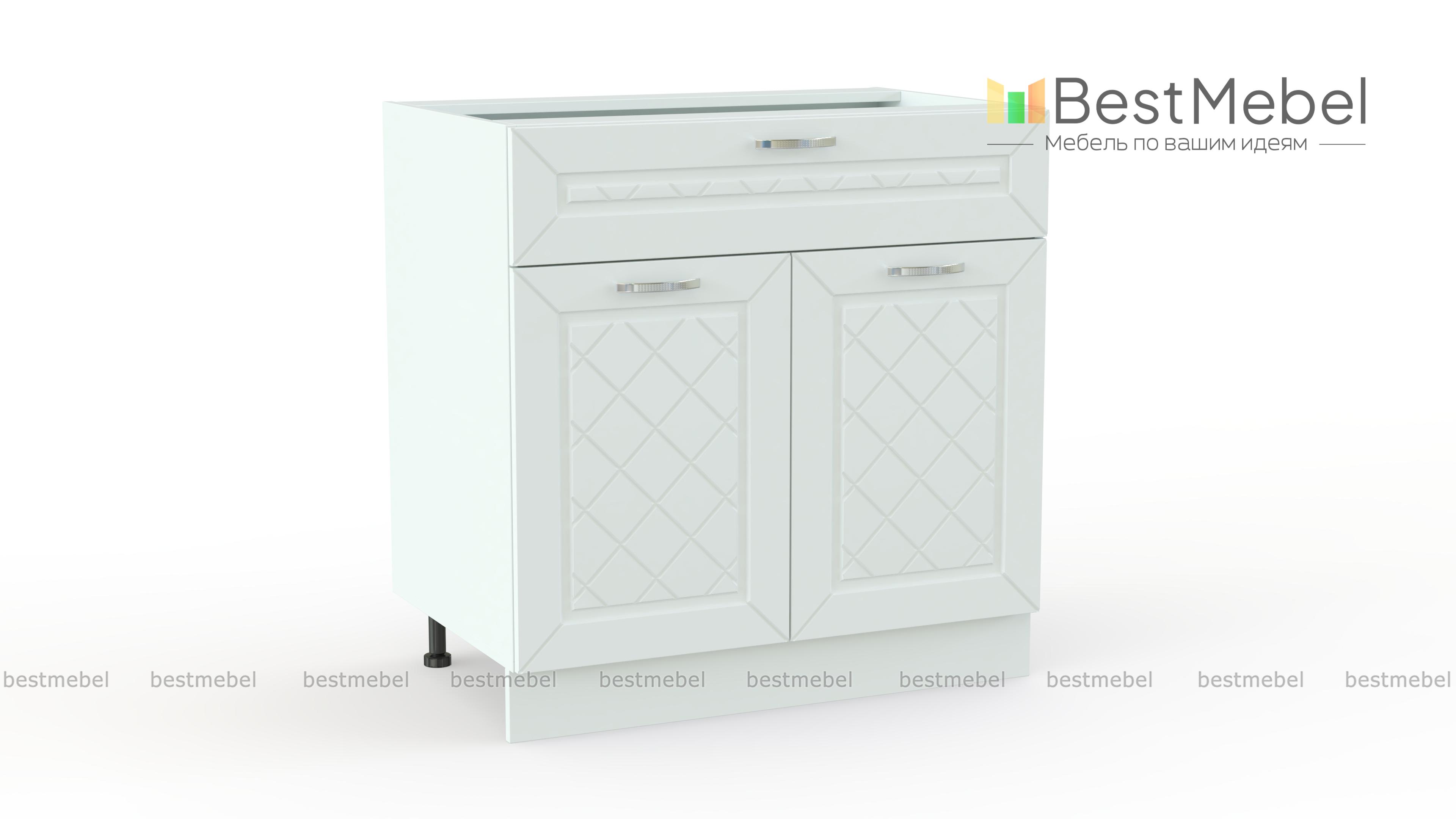 Шкаф нижний 2 двери 1 ящик Агава BMS - Фото