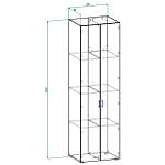 Распашной шкаф Bauhaus 8-2 BMS(Белье - Белье (3 полки) (2))