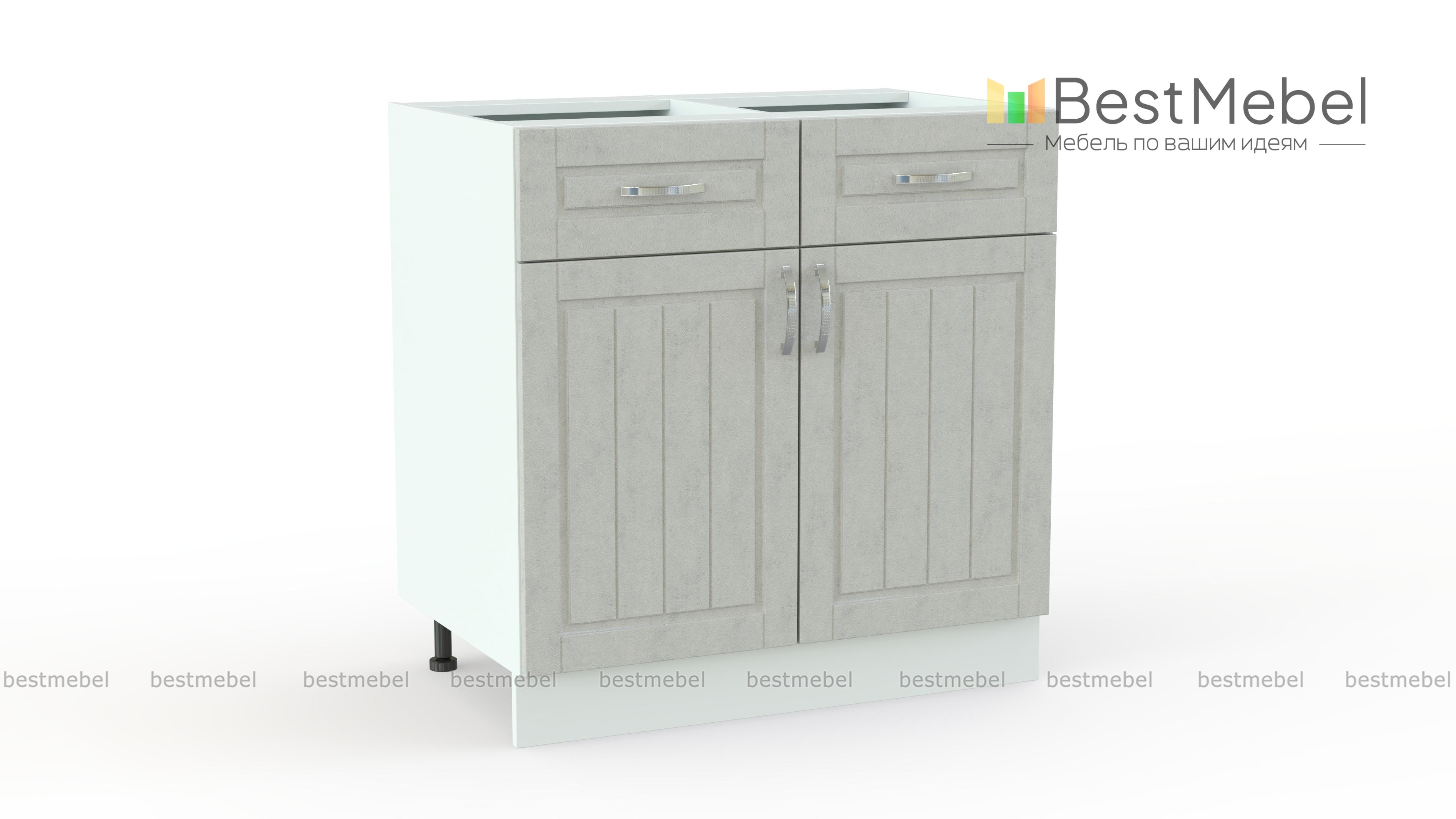 Шкаф нижний Лондон 2 двери 2 ящика BMS - Фото