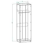 Схема сборки Шкаф распашной Руан 2 BMS