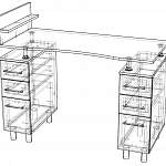 Схема сборки Стол маникюрный Лекси BMS
