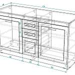 Тумба с ящиками Лондон 33 BMS