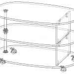 Чертеж Стол журнальный СЖ BMS