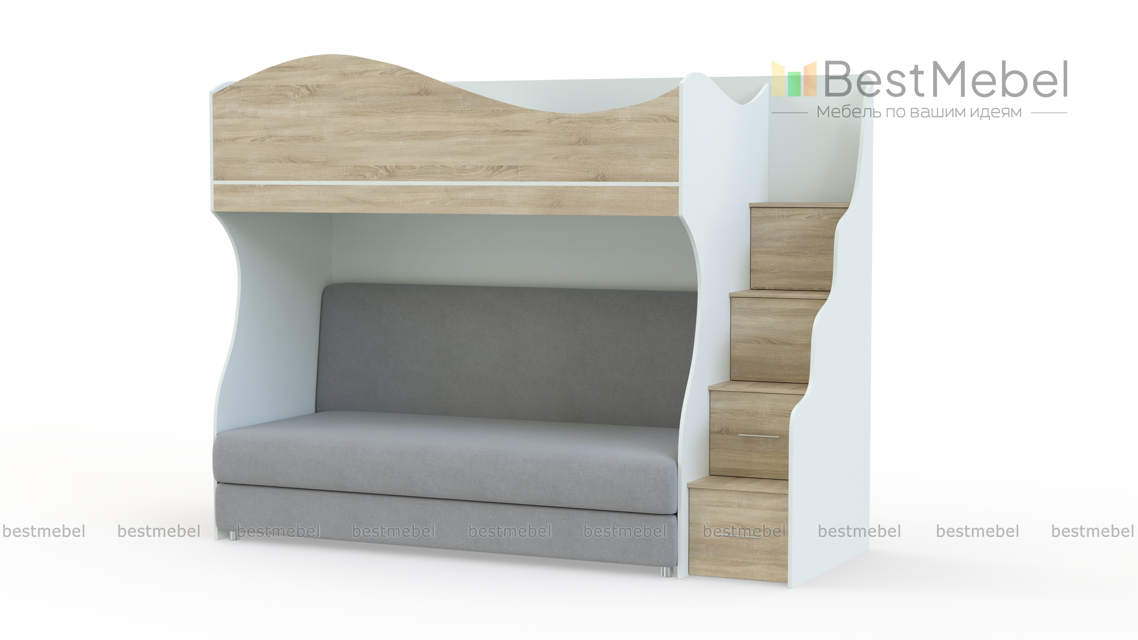 Детская кровать с диваном Дон Кихот 15 BMS