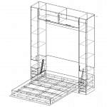 Чертеж Шкаф-кровать трансформер Лена-9 BMS