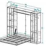 Чертеж Шкаф-кровать с диваном Рубин 05 BMS