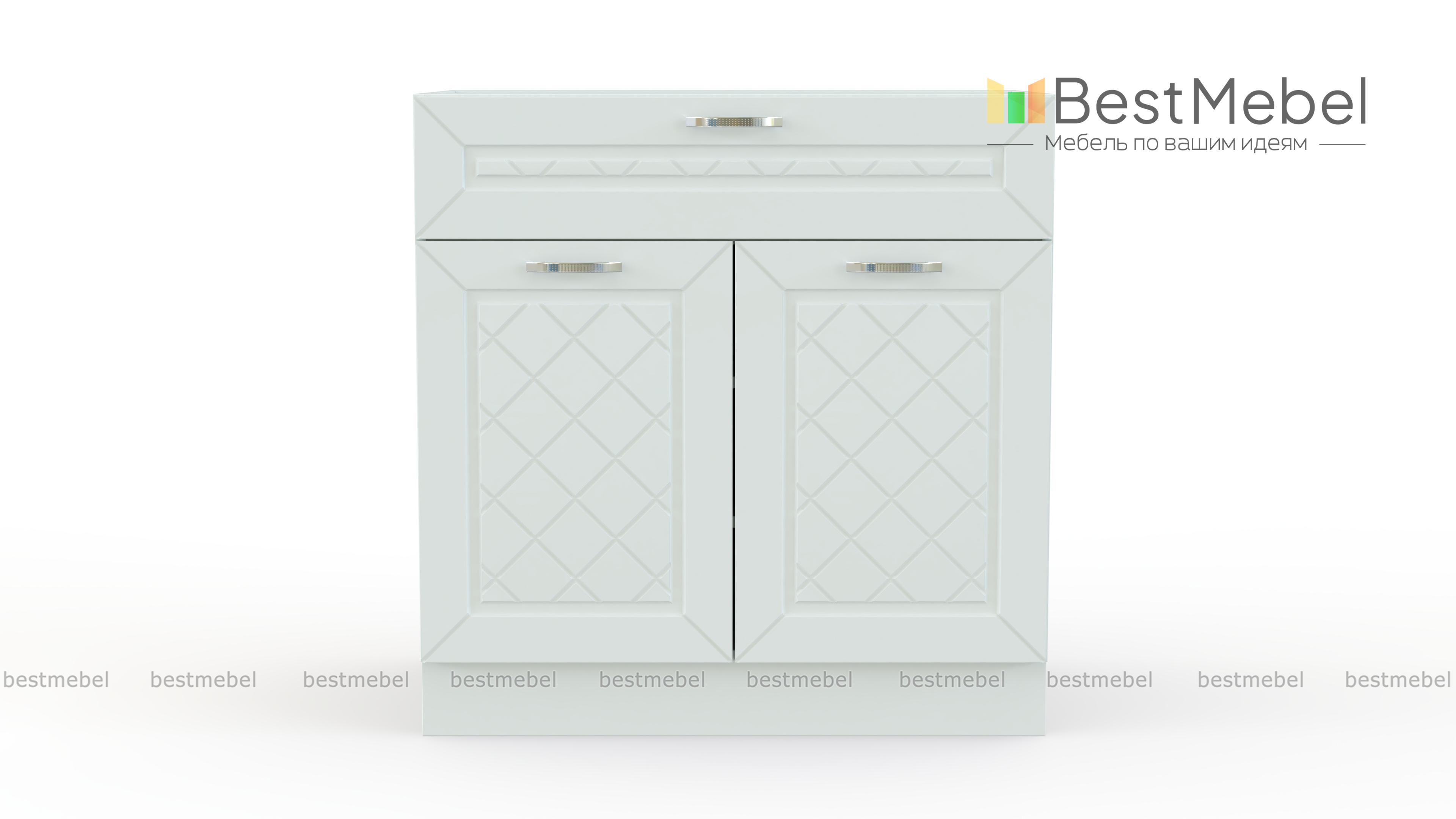 Шкаф нижний 2 двери 1 ящик Агава BMS - Фото