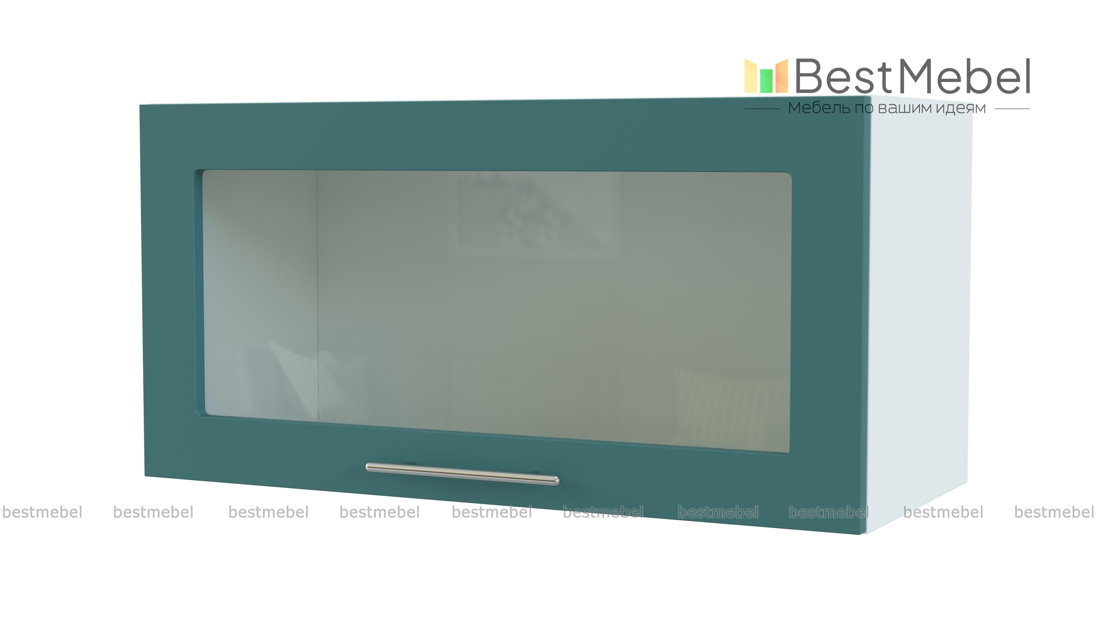 Шкаф верхний горизонтальный со стеклом 800 Капля BMS - Фото