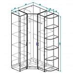 Чертеж Угловой шкаф Вирджиния 2 BMS