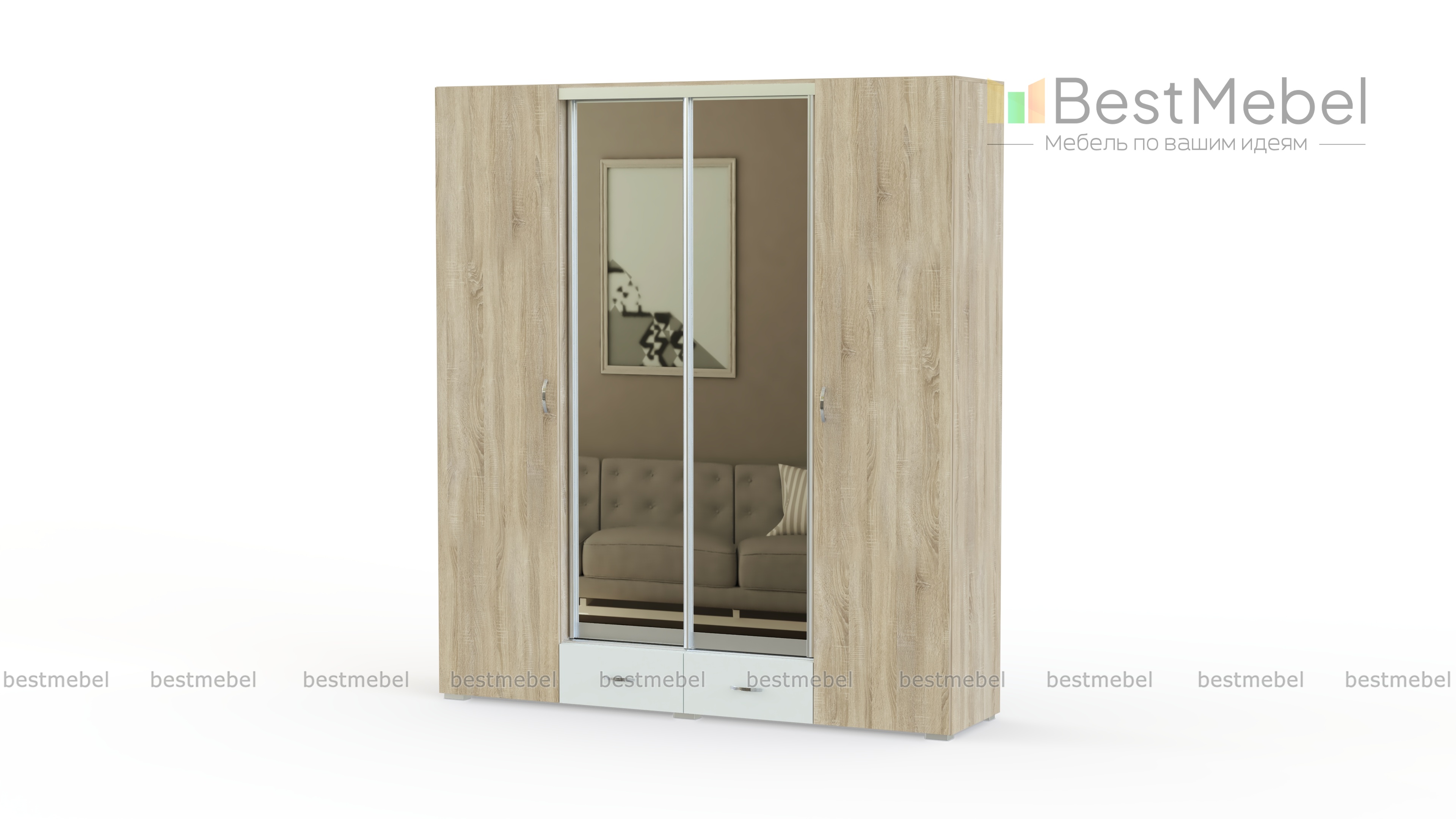 Распашной шкаф Линда-4 BMS