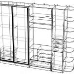 Чертеж Шкаф купе TV-7 BMS