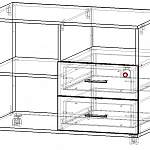 Чертеж Тумба приставная Флокс 1 BMS