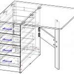 Схема сборки Раскладной стол-тумба Прайс BMS