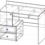 Схема сборки Письменный стол Планета BMS