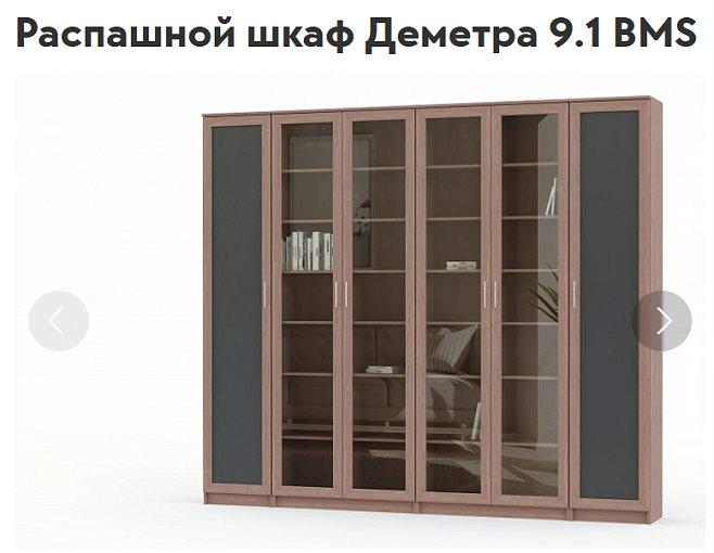 ЭСКИЗ Распашной шкаф Деметра 9.1 BMS (2400х2200х320)